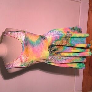 🌈See You Monday Tie Dye Velour Dress